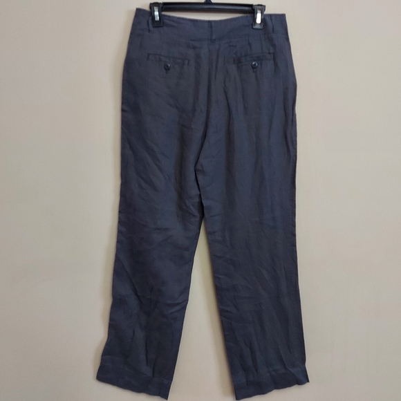 Tahari High Rise Wide Leg Linen Pants - Picture 5 of 6